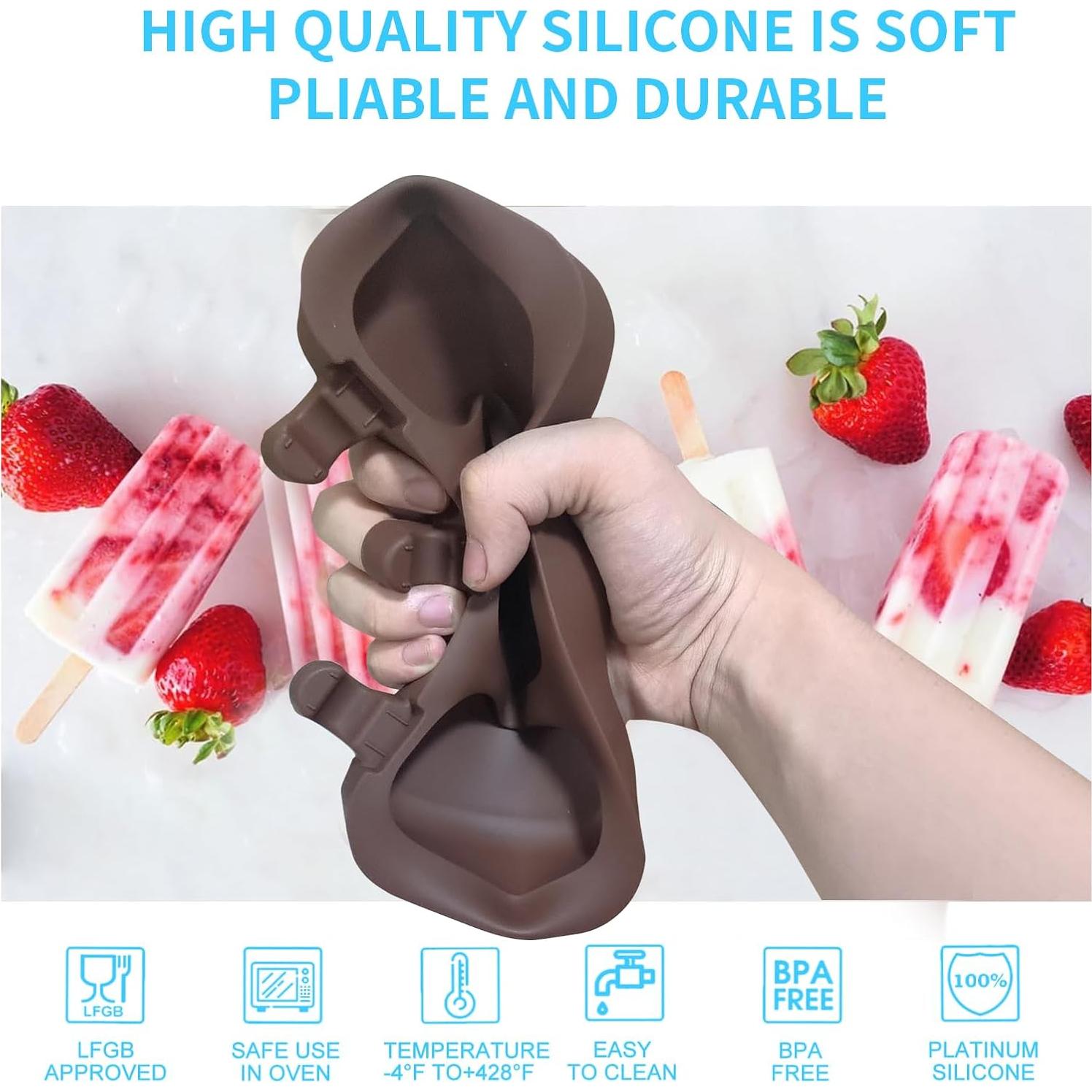 Juego de Moldes de Silicona para Paletas XPAPOV - 2 Pcs Ovalados