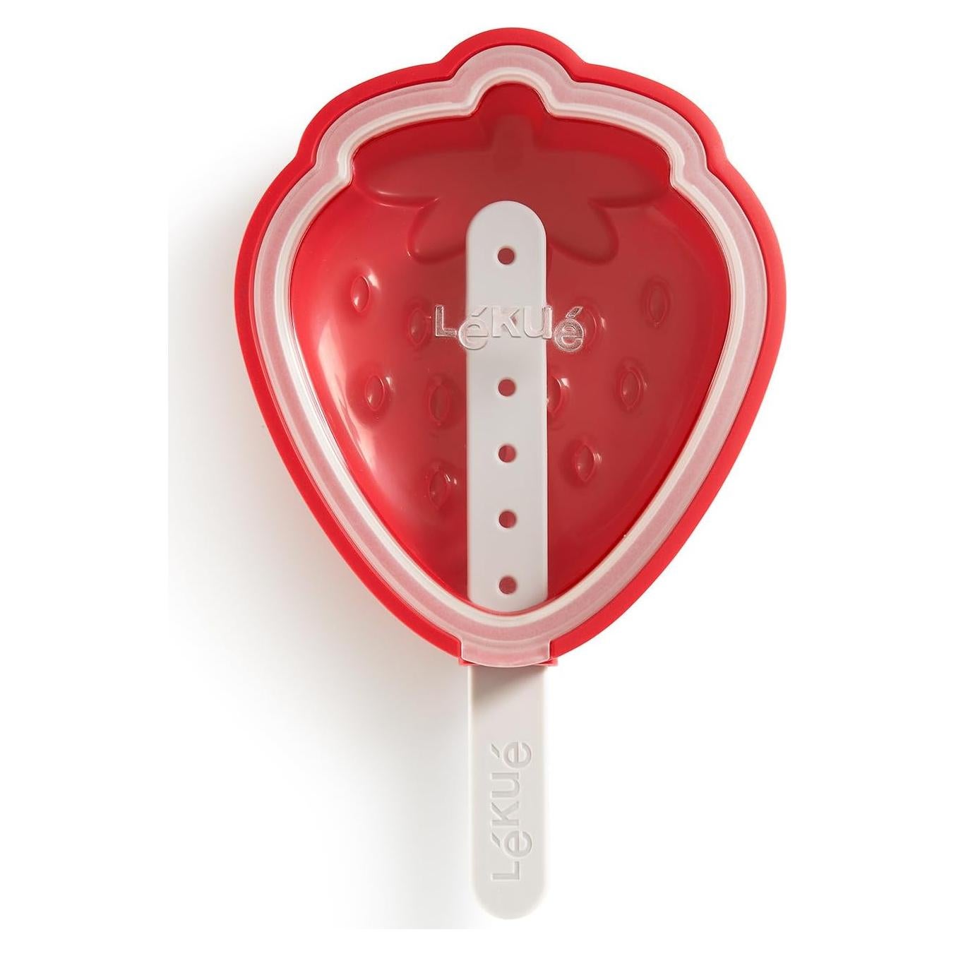 Molde de Helado de Fresa Lekue 95ml Rojo Silicona