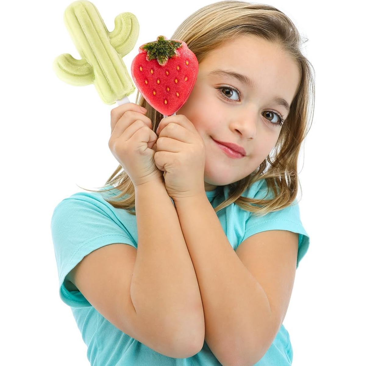 Molde de Helado de Fresa Lekue 95ml Rojo Silicona