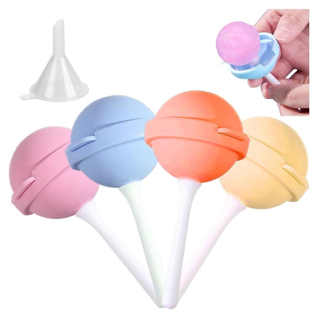 Moldes de Paletas de Helado OULIGET Silicona 4 Pcs 9 cm