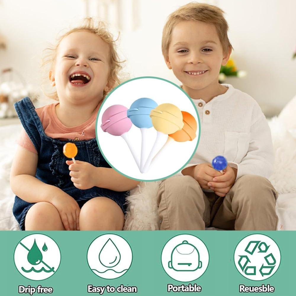 Moldes de Paletas de Helado OULIGET Silicona 4 Pcs 9 cm