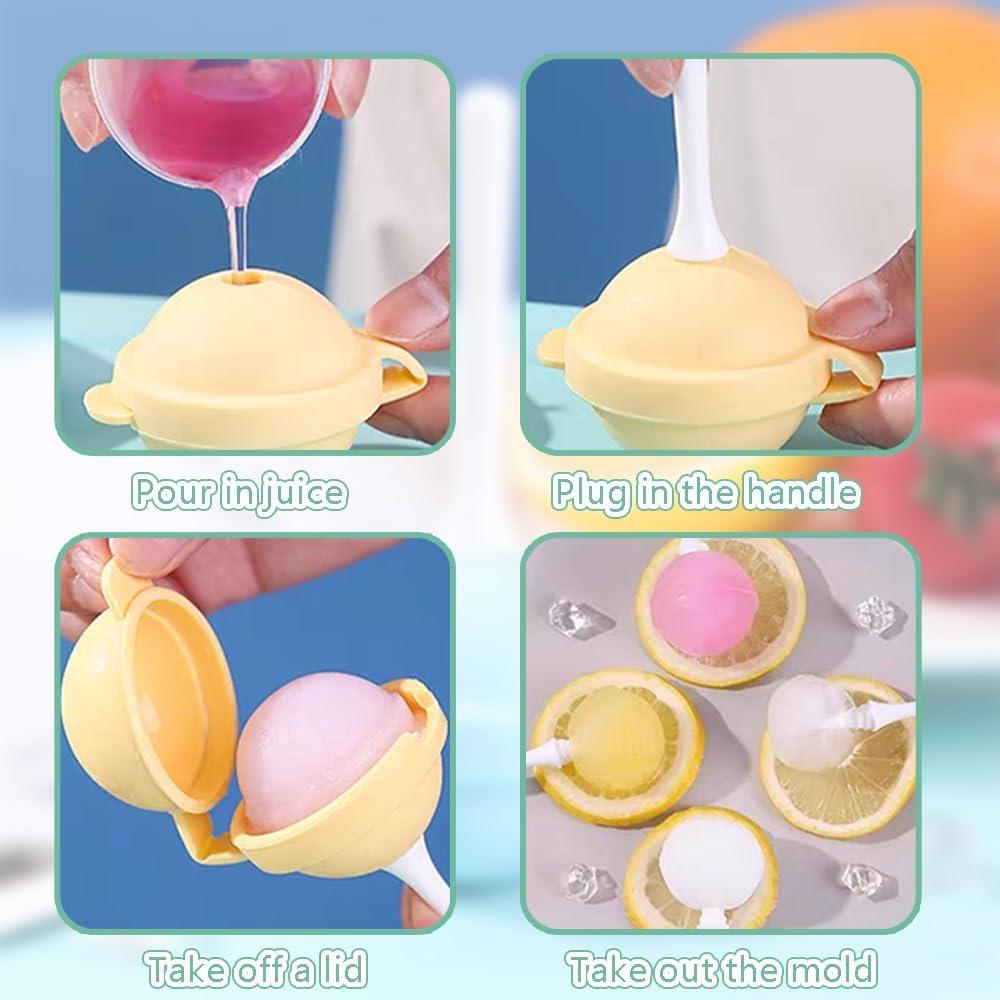 Moldes de Paletas de Helado OULIGET Silicona 4 Pcs 9 cm