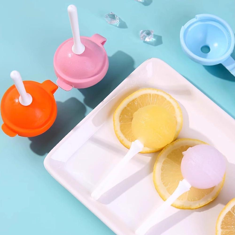 Moldes de Paletas de Helado OULIGET Silicona 4 Pcs 9 cm