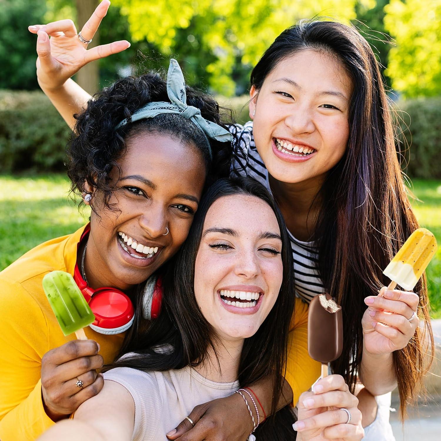 Set de 3 Moldes de Silicona para Helados Mototo 4 Cavidades