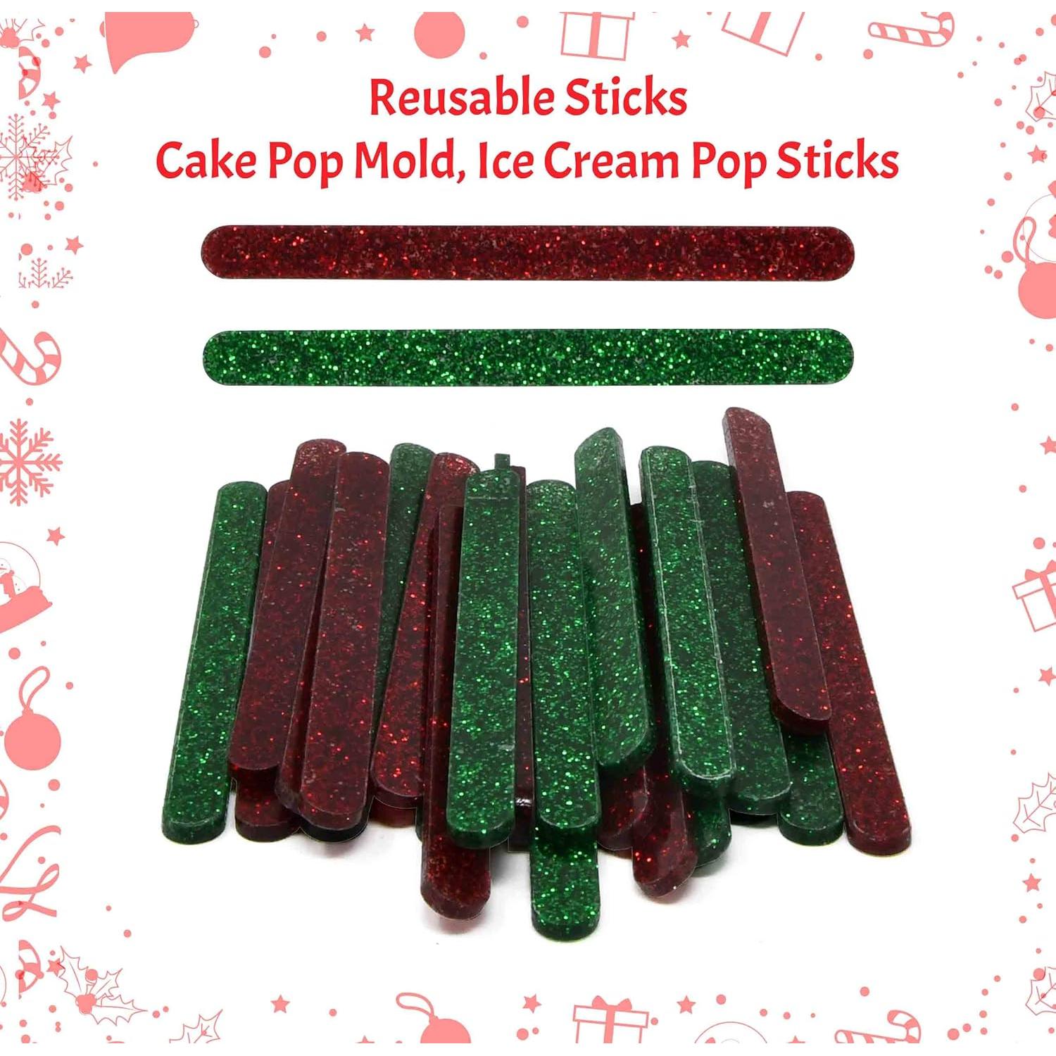 30 Palitos Acrílicos Reutilizables Navidad Gift Boutique 11.43 cm