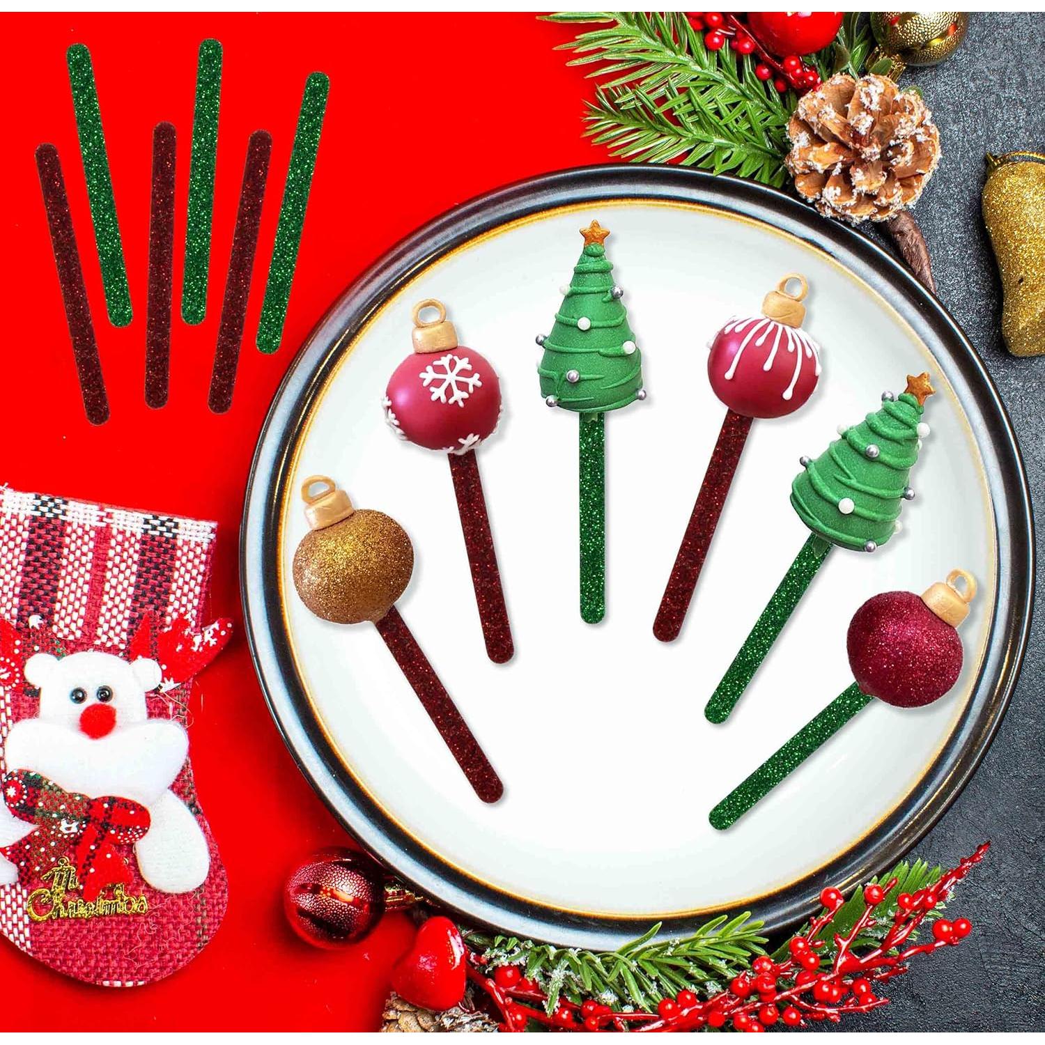 30 Palitos Acrílicos Reutilizables Navidad Gift Boutique 11.43 cm