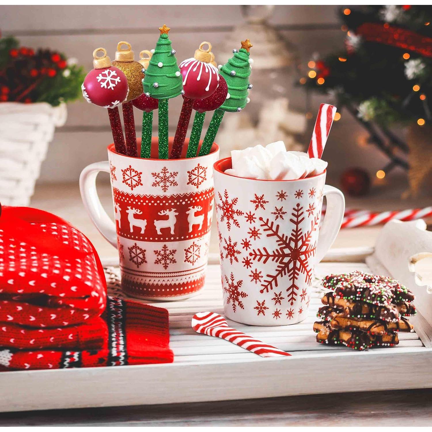 30 Palitos Acrílicos Reutilizables Navidad Gift Boutique 11.43 cm