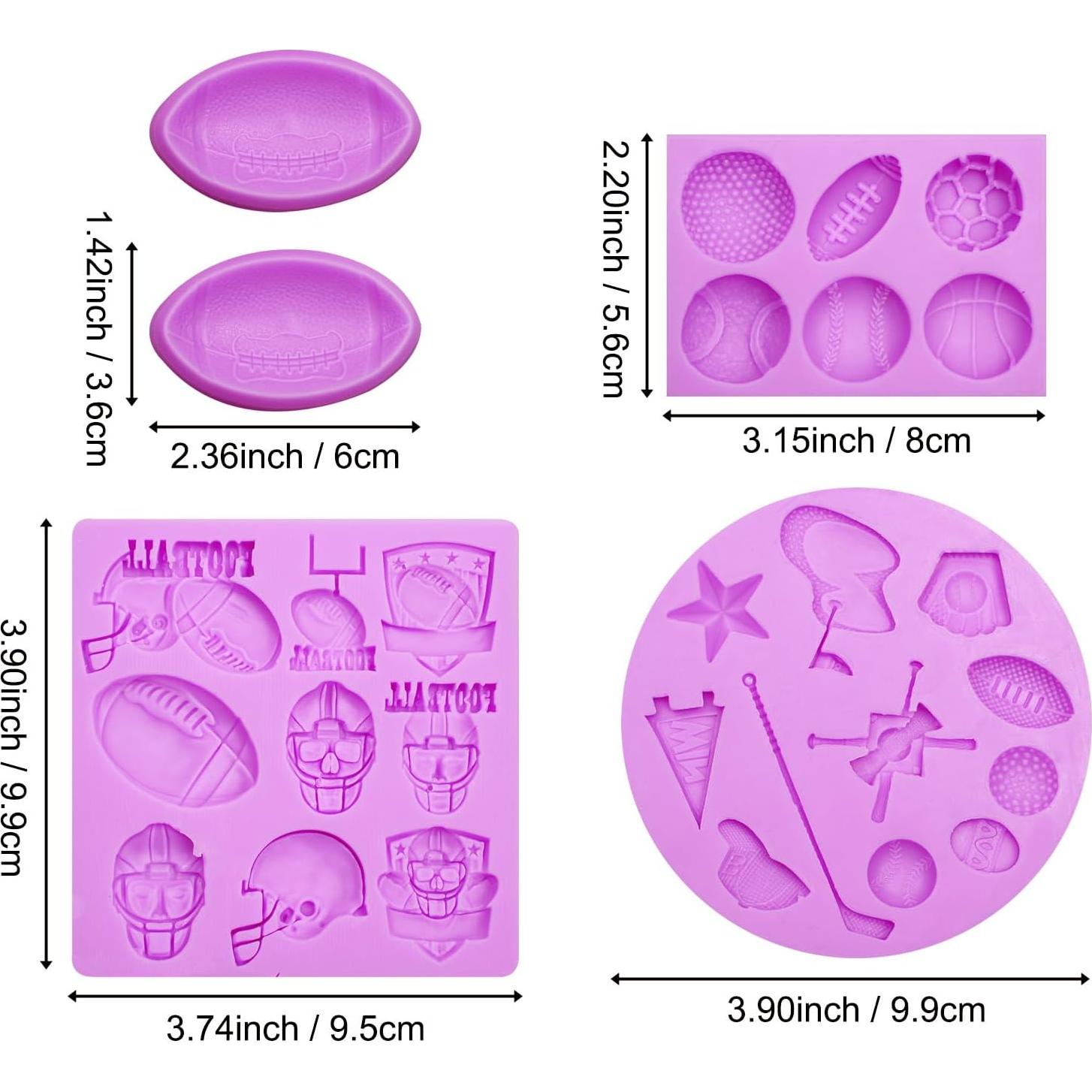 Molde de Cake Pop de Silicona ACVCATTO - 5 Piezas Balones Deportivos
