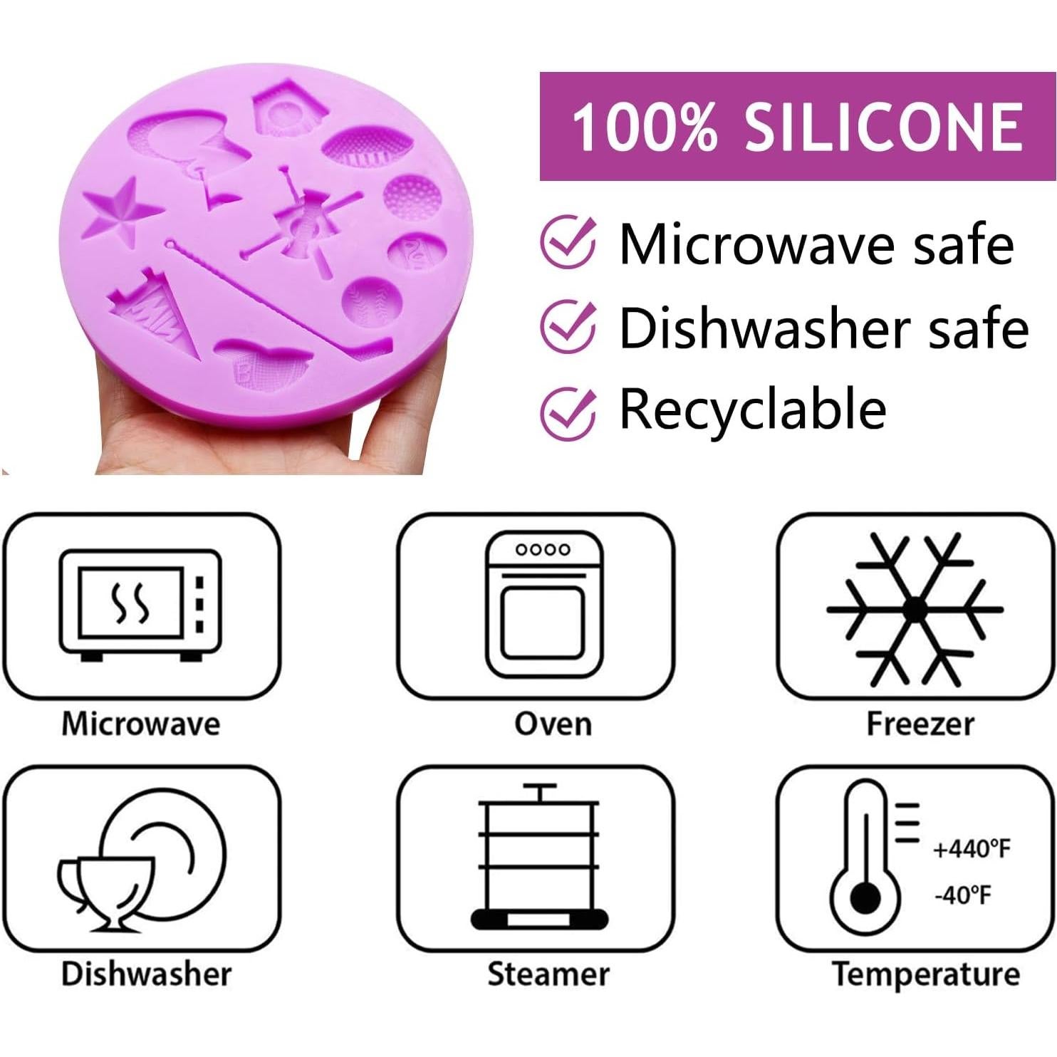 Molde de Cake Pop de Silicona ACVCATTO - 5 Piezas Balones Deportivos