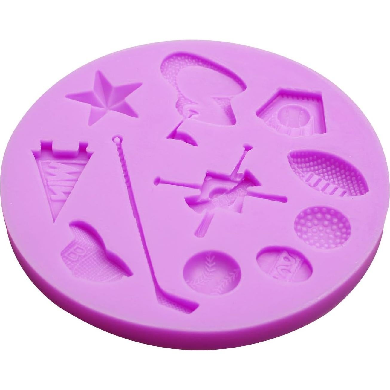 Molde de Cake Pop de Silicona ACVCATTO - 5 Piezas Balones Deportivos