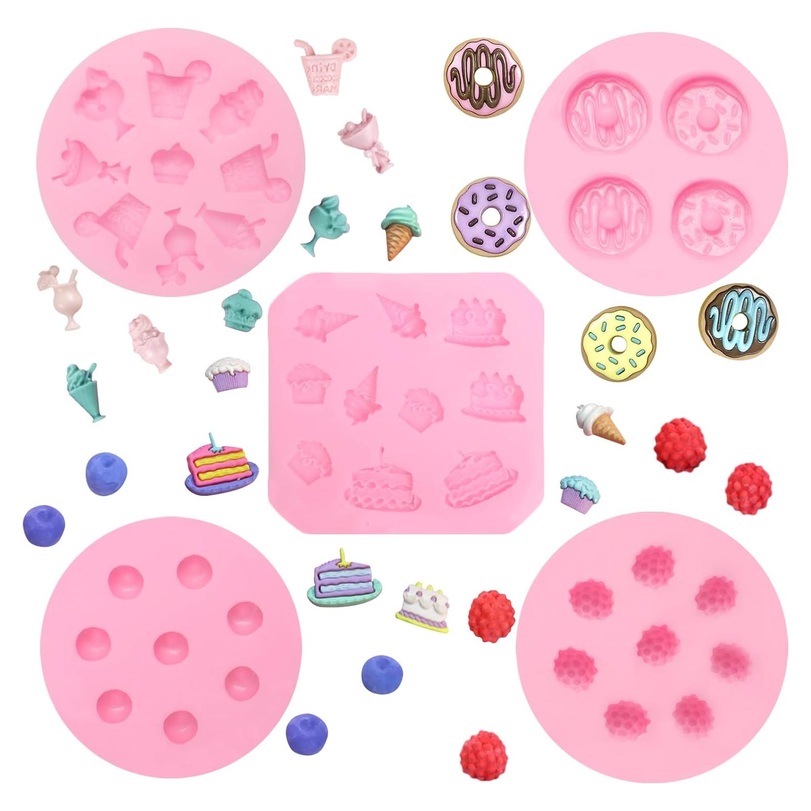 Moldes de Silicona para Pasteles y Cupcakes YWZBOMOLD 5 Pcs