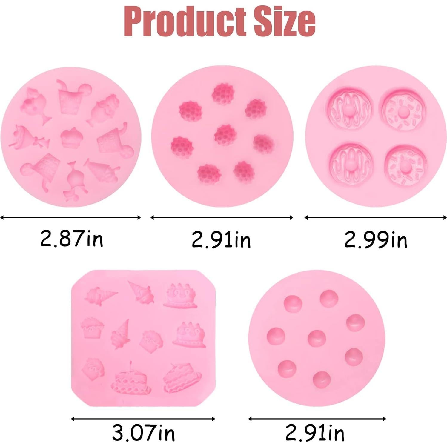 Moldes de Silicona para Pasteles y Cupcakes YWZBOMOLD 5 Pcs
