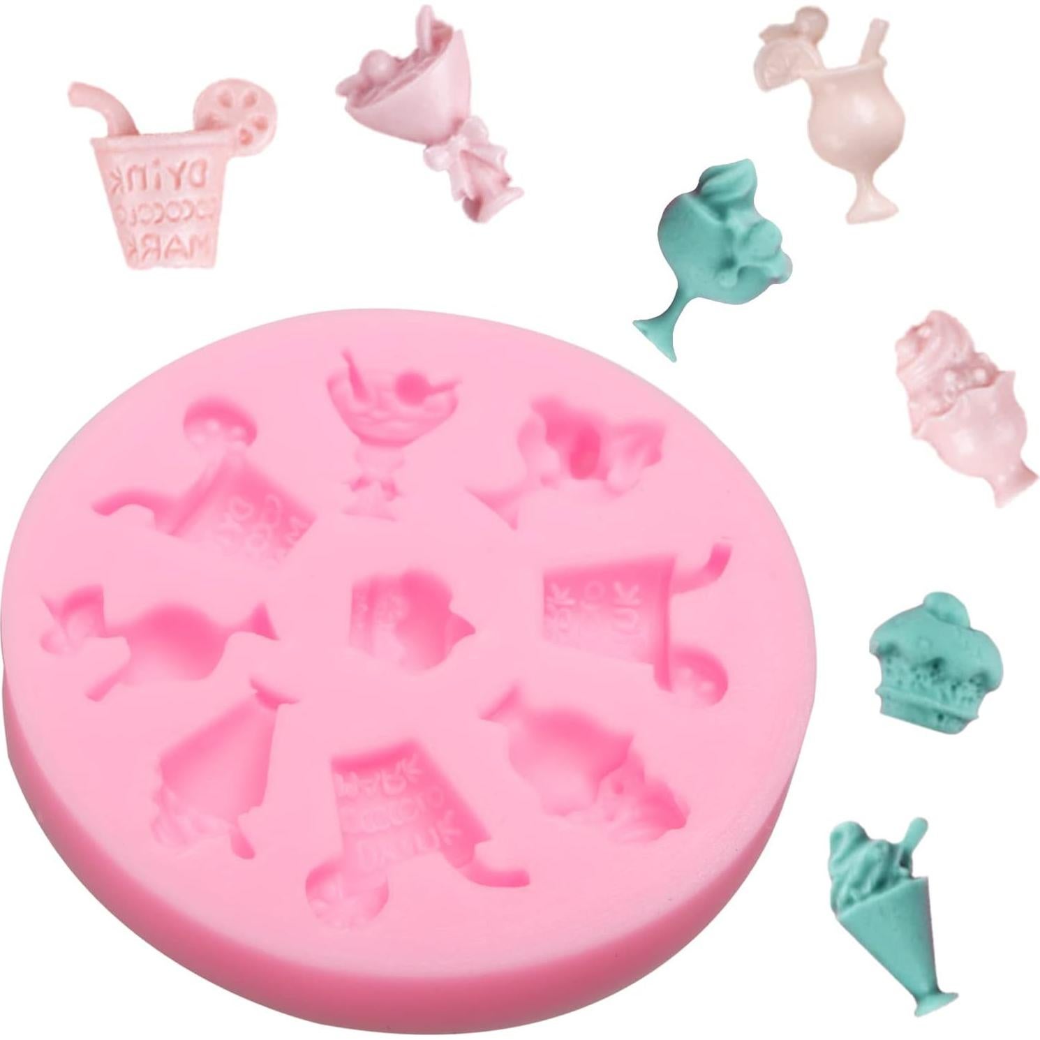 Moldes de Silicona para Pasteles y Cupcakes YWZBOMOLD 5 Pcs