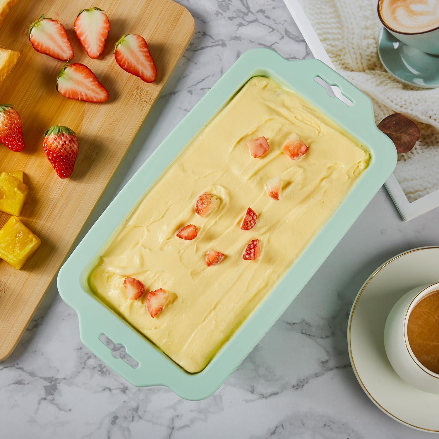 Molde de Pan de Silicona MacaRio Set de 2 4Lb Verde Menta