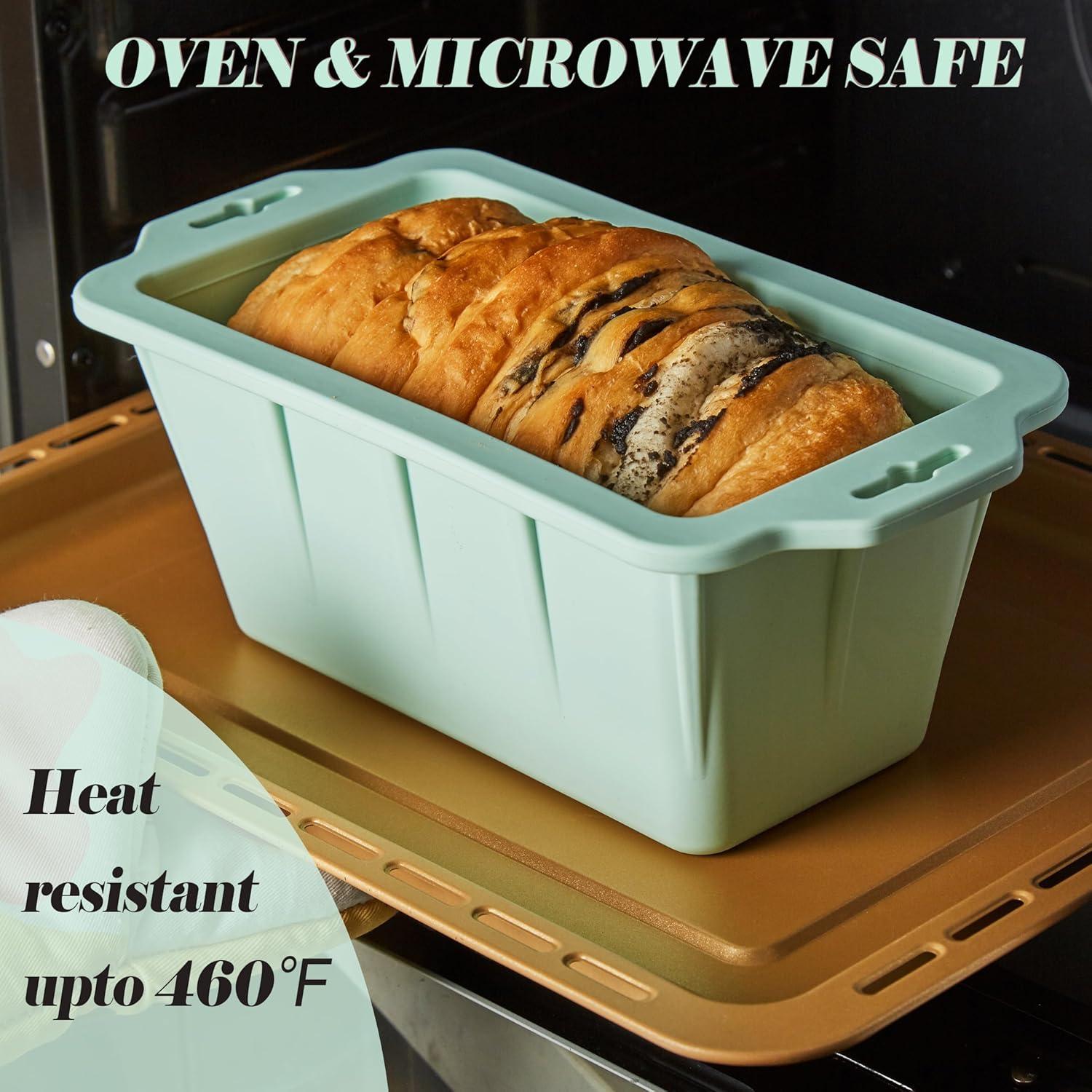 Molde de Pan de Silicona MacaRio Set de 2 4Lb Verde Menta