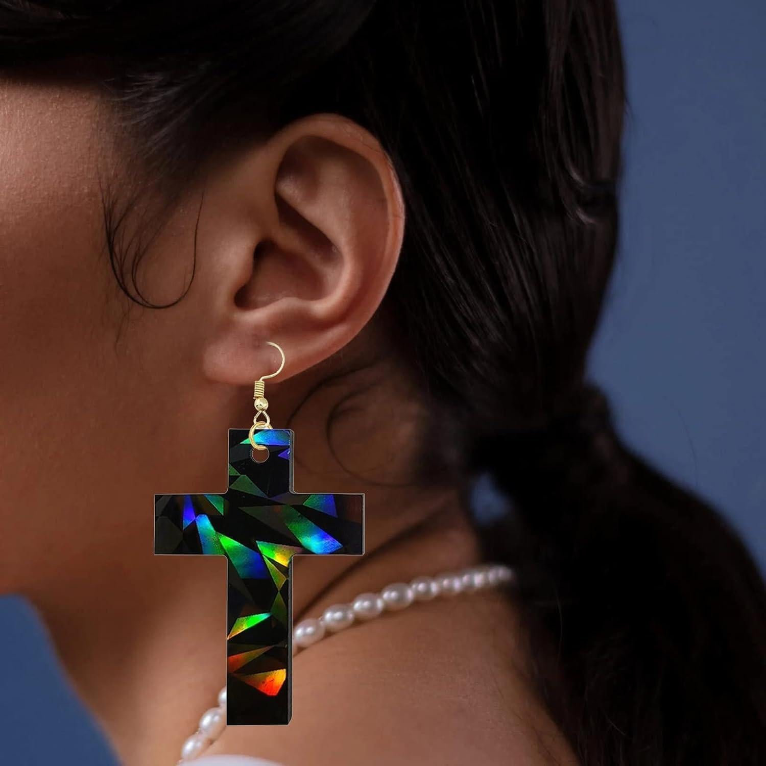 Molde de Silicona Cauaoa para Pendientes Cruz 10.16cm