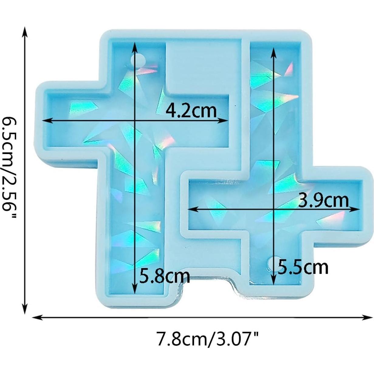 Molde de Silicona Cauaoa para Pendientes Cruz 10.16cm
