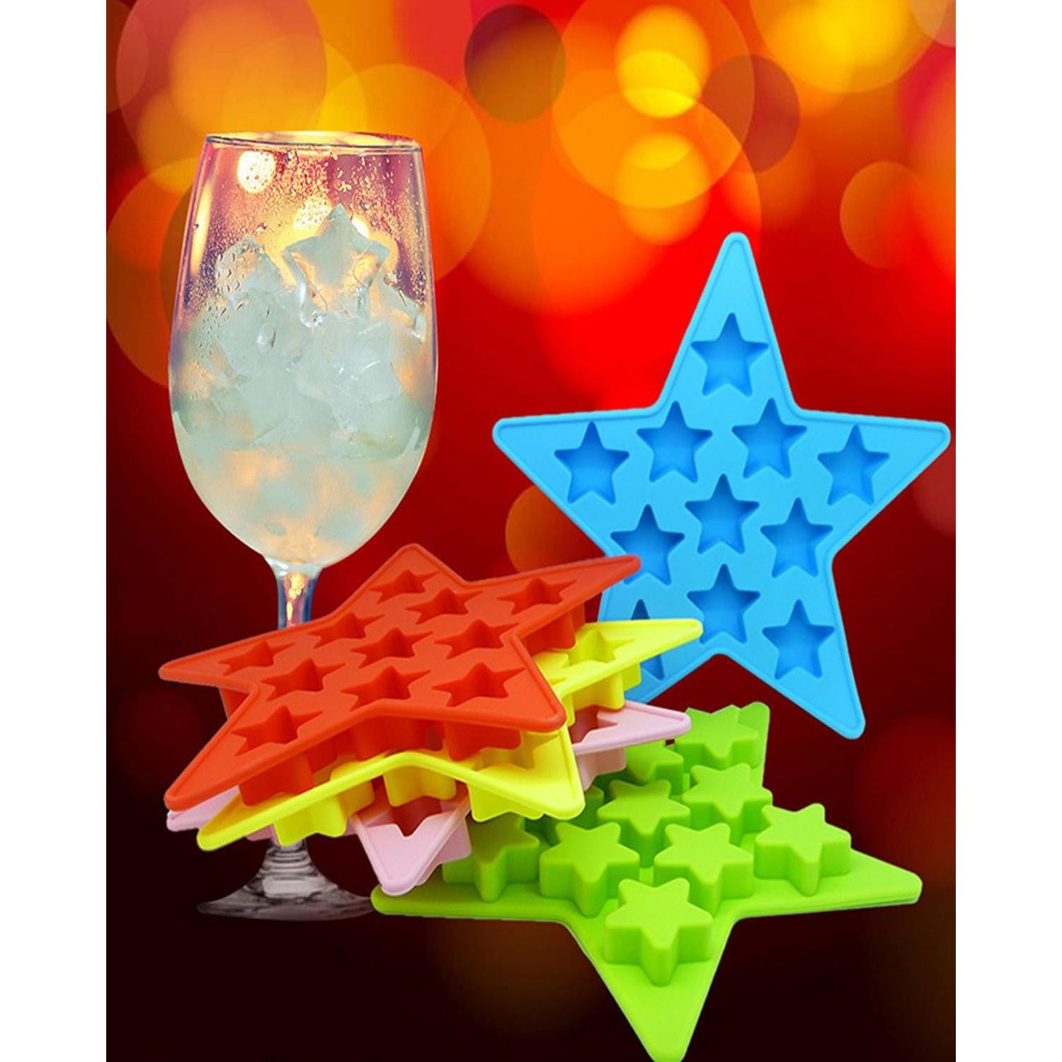 Molde de Hielo de Silicona Estrella 5 Puntas WenTigDY Rosa