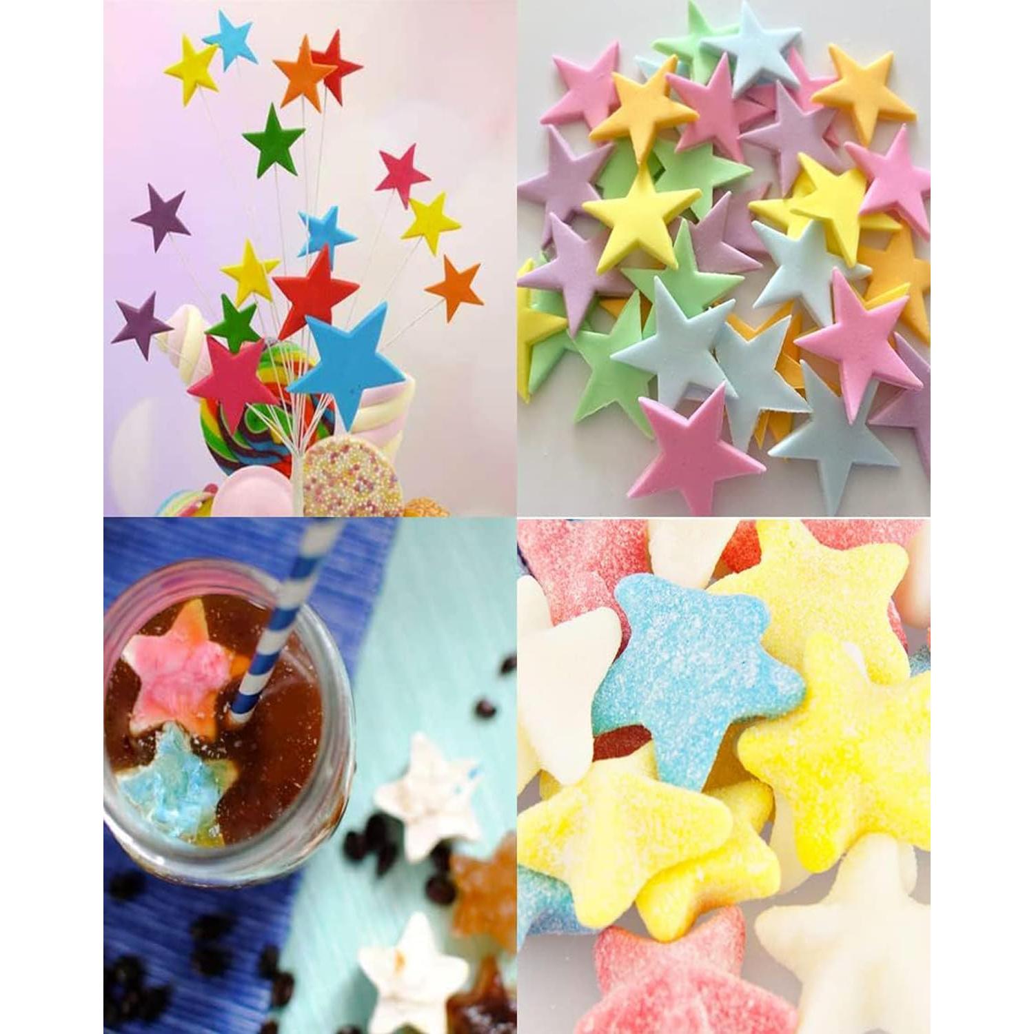 Molde de Hielo de Silicona Estrella 5 Puntas WenTigDY Rosa