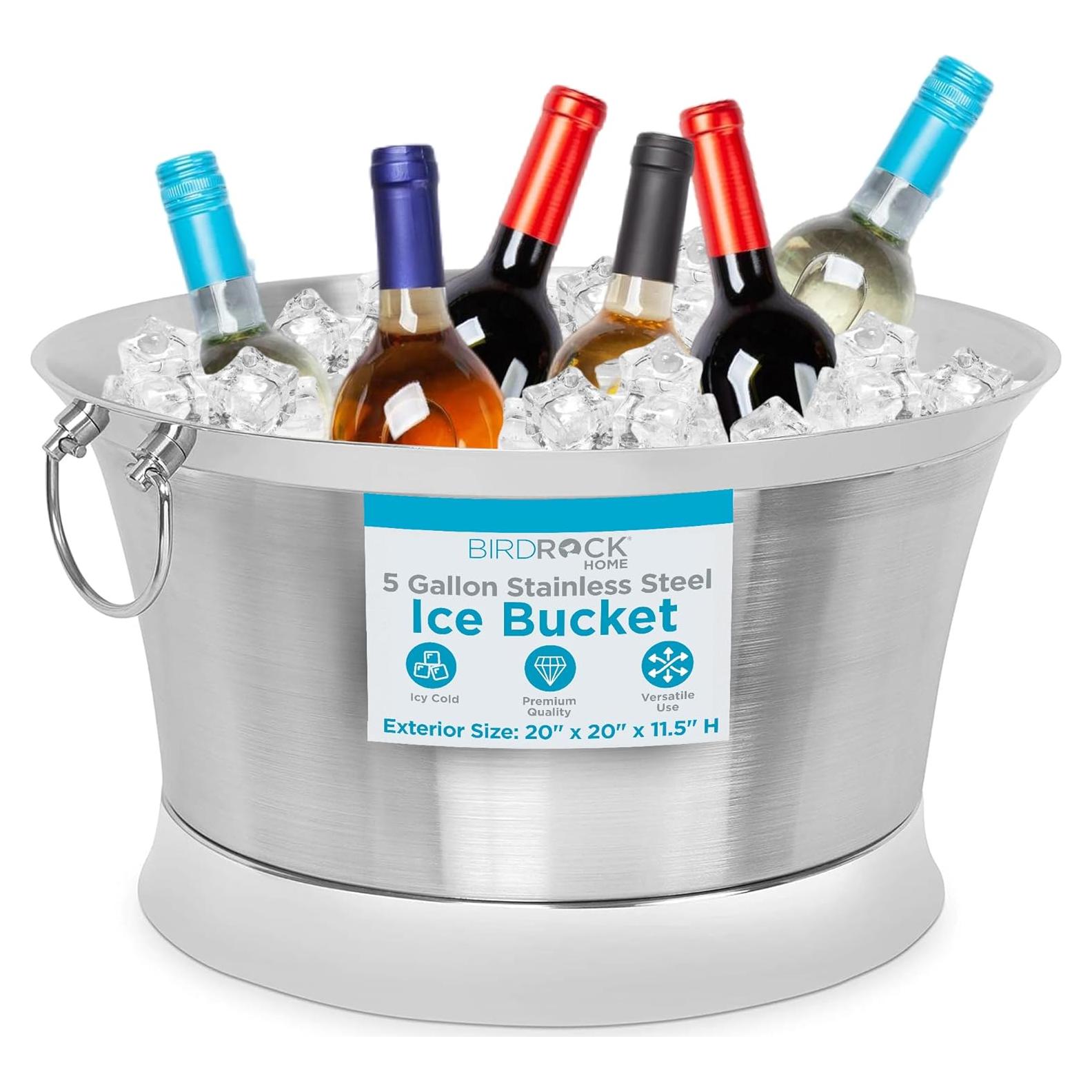 Cubeta de Bebidas Doble Pared BIRDROCK HOME 11L Acero Inoxidable