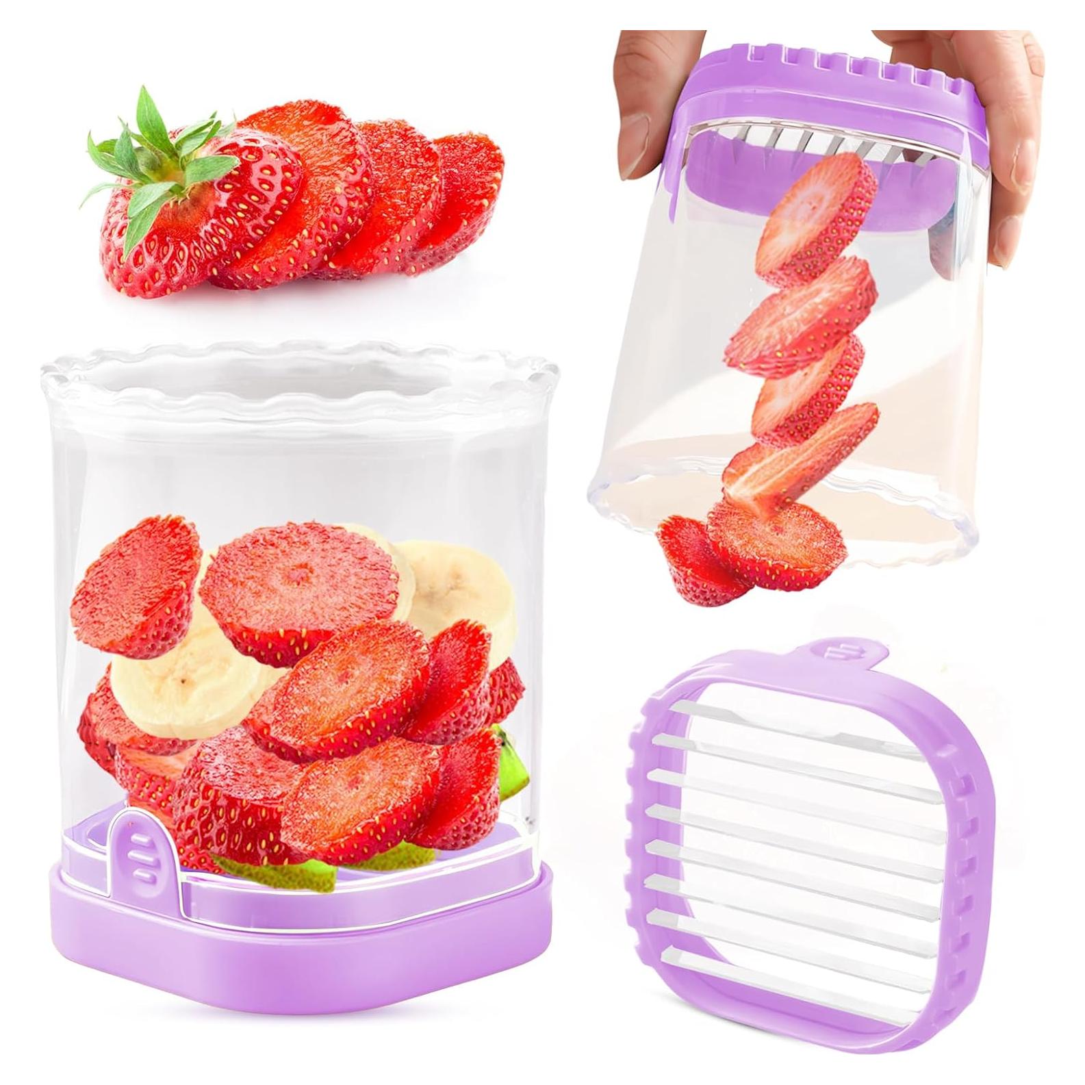 Cortador de Frutas COKSDUPID - Cortador Desmontable Púrpura