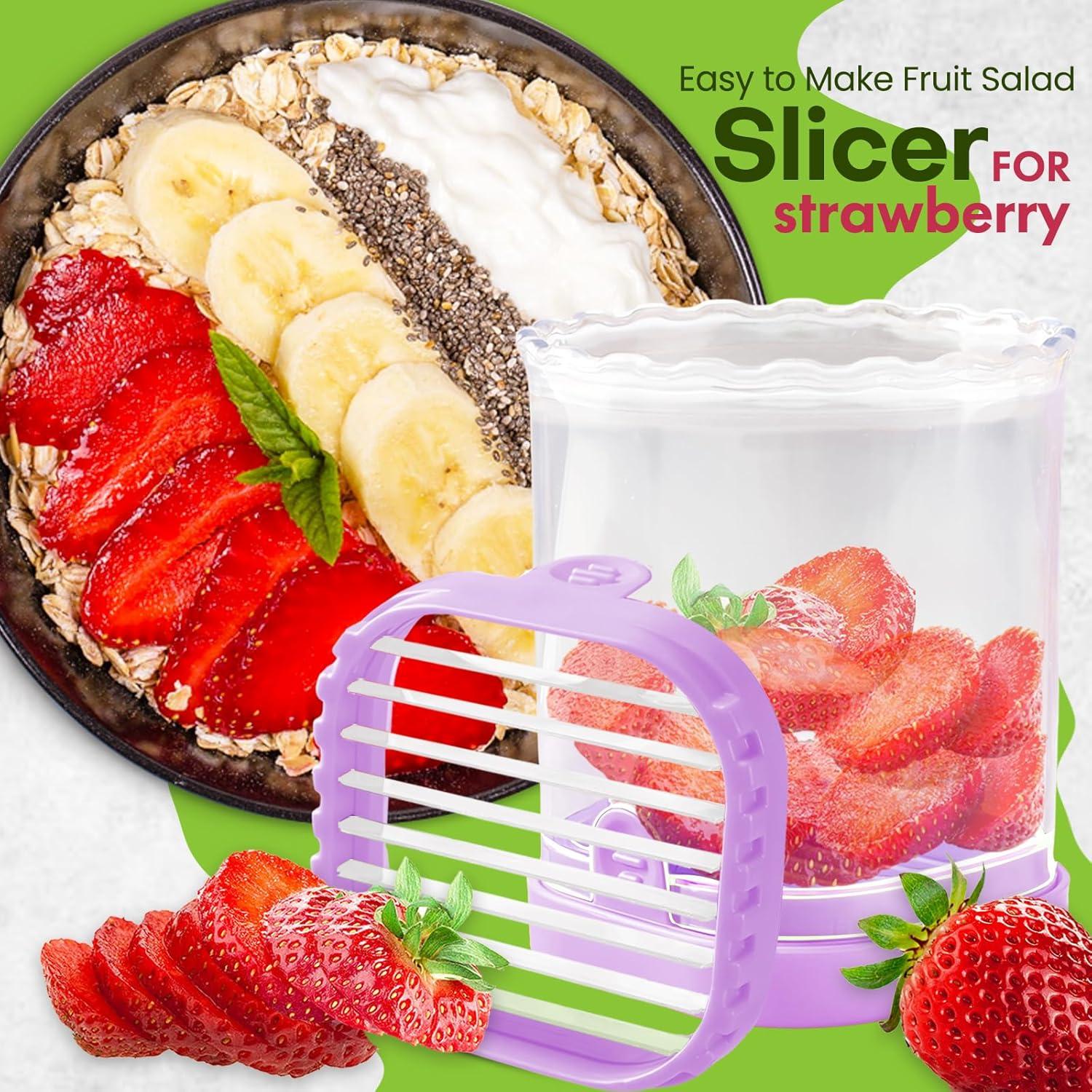 Cortador de Frutas COKSDUPID - Cortador Desmontable Púrpura