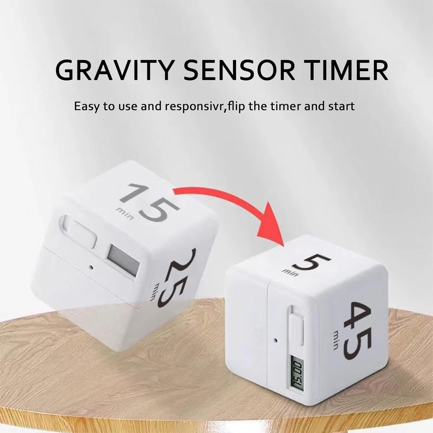 Temporizador Pomodoro DQDEDIAN Cubo 4 Configuraciones 90g