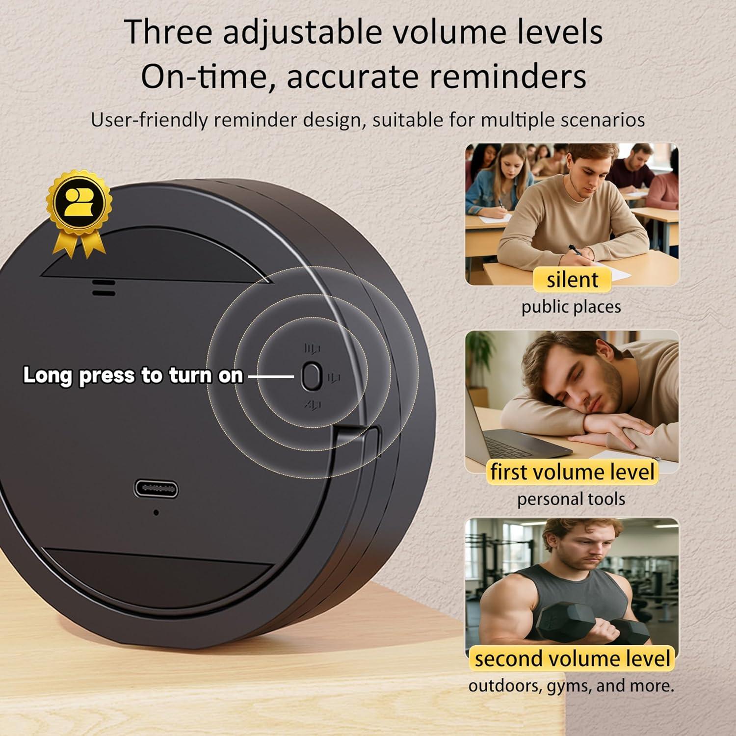 Temporizador de Cocina Digital Exlliy, Pantalla LED 3" Negro