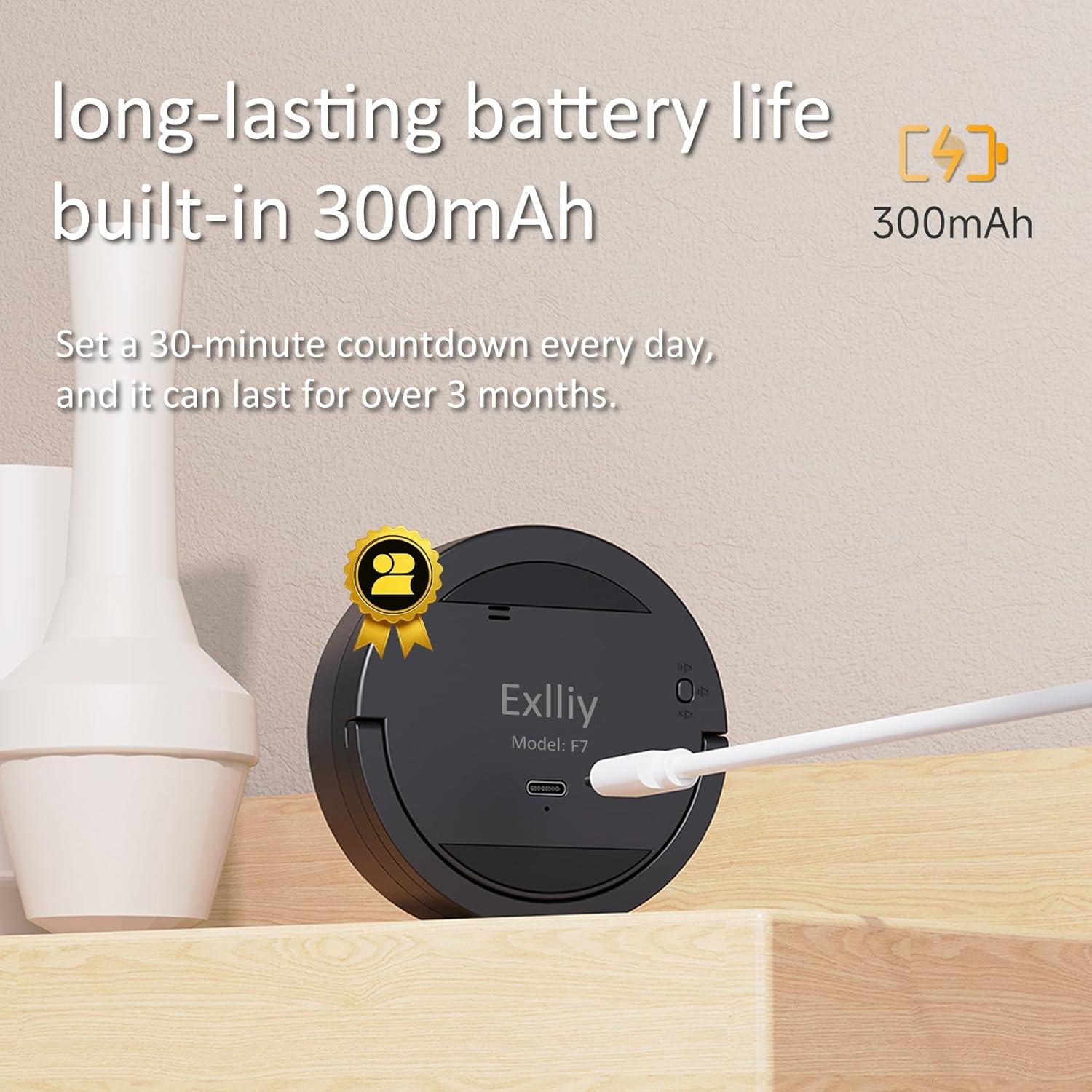 Temporizador de Cocina Digital Exlliy, Pantalla LED 3" Negro