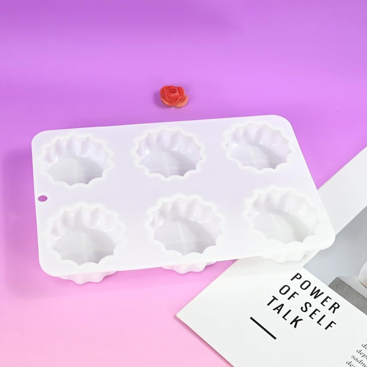 Molde de Silicona para Postres 6 Cavidades Genérico - Tartaleta, Mousse