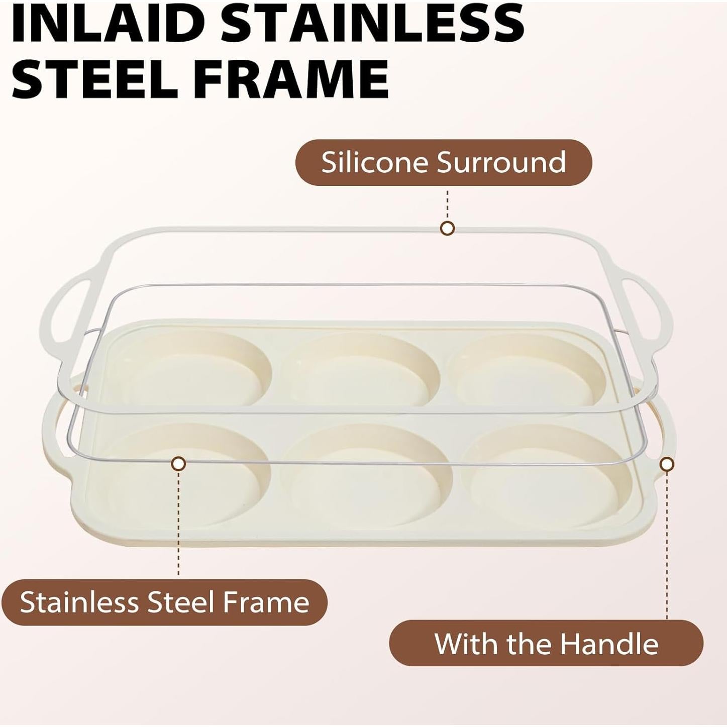 Molde de Silicona Antiadherente Toeusog para Muffin 4"