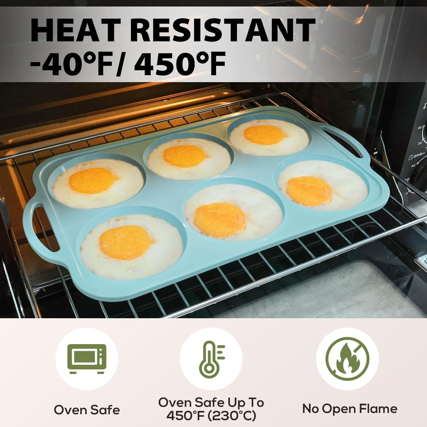 Molde de Silicona Antiadherente Toeusog para Muffin 4"