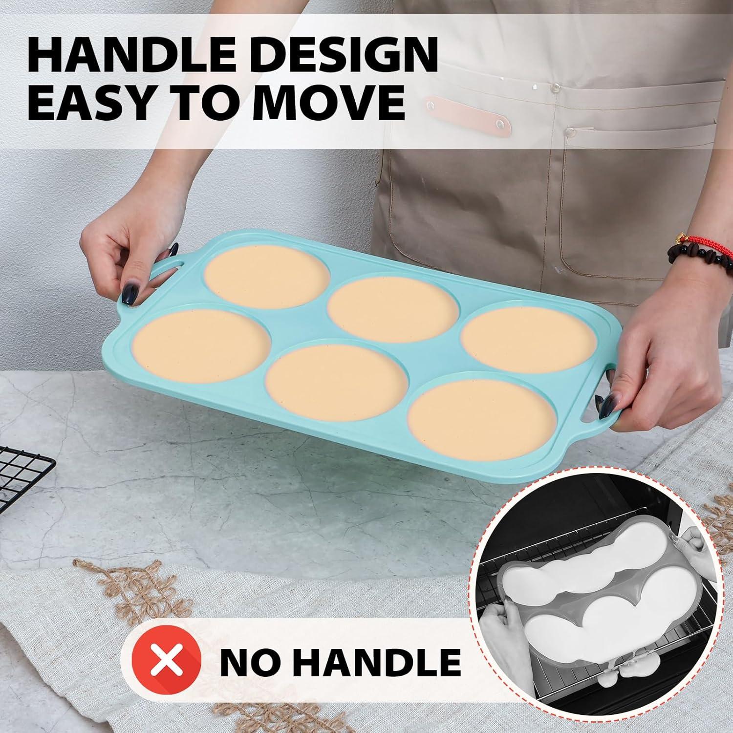 Molde de Silicona Antiadherente Toeusog para Muffin 4"