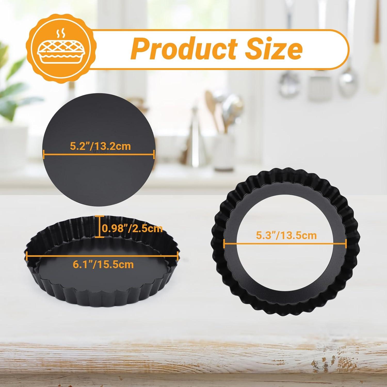 Molde para Tartas Beasea 15 cm Antiadherente 4 Piezas