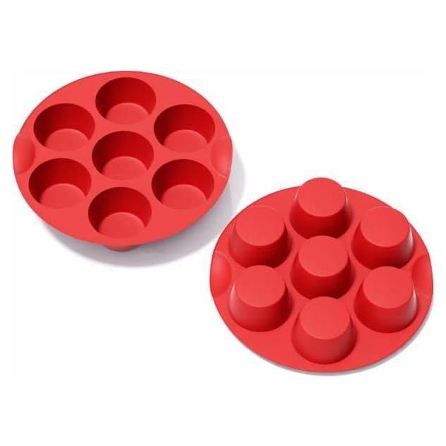 Moldes de Silicona para Muffins Saphe, 7 Tazas Antiadherentes