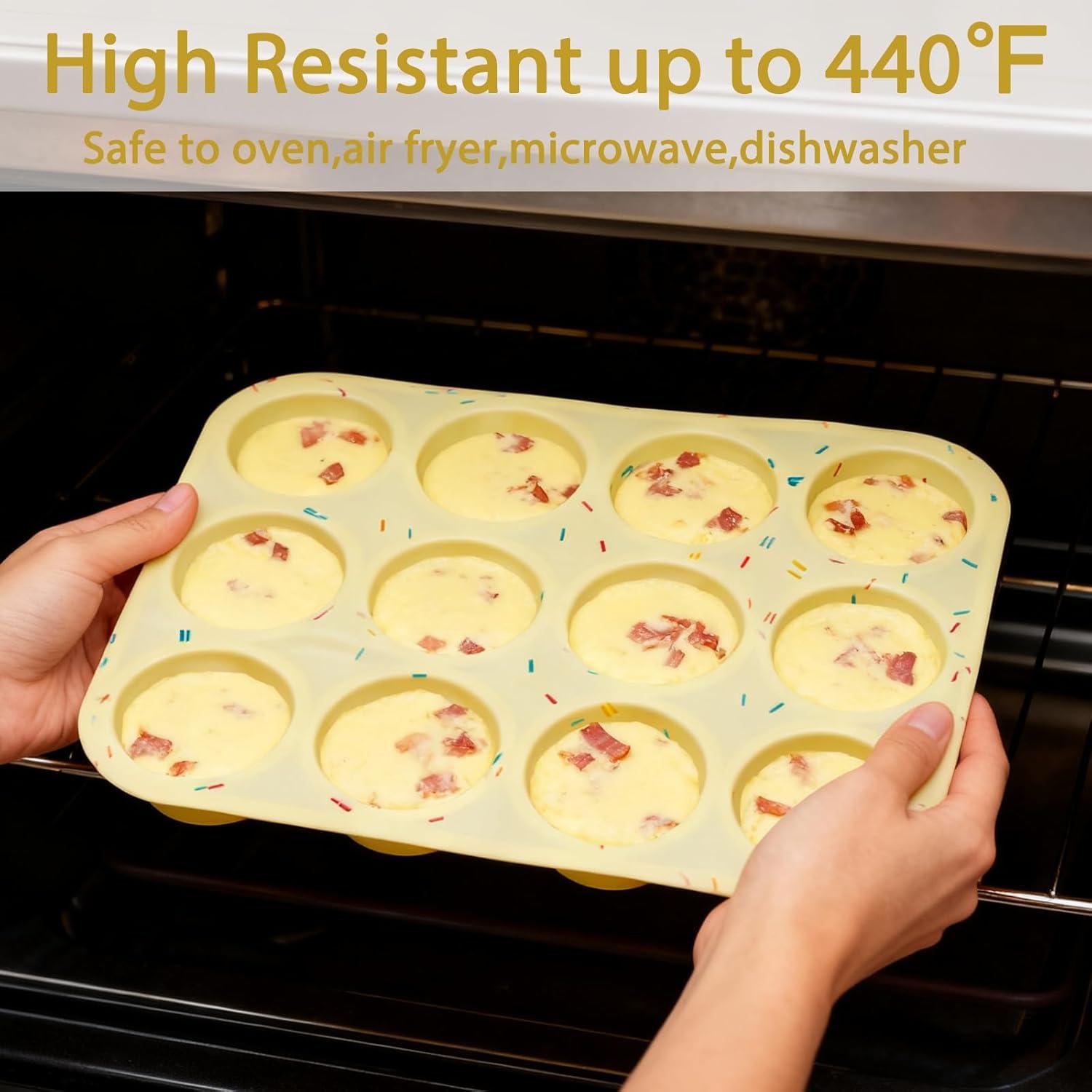 Moldes de Silicona Fchil para Horno 12 Cavidades Antiadherente