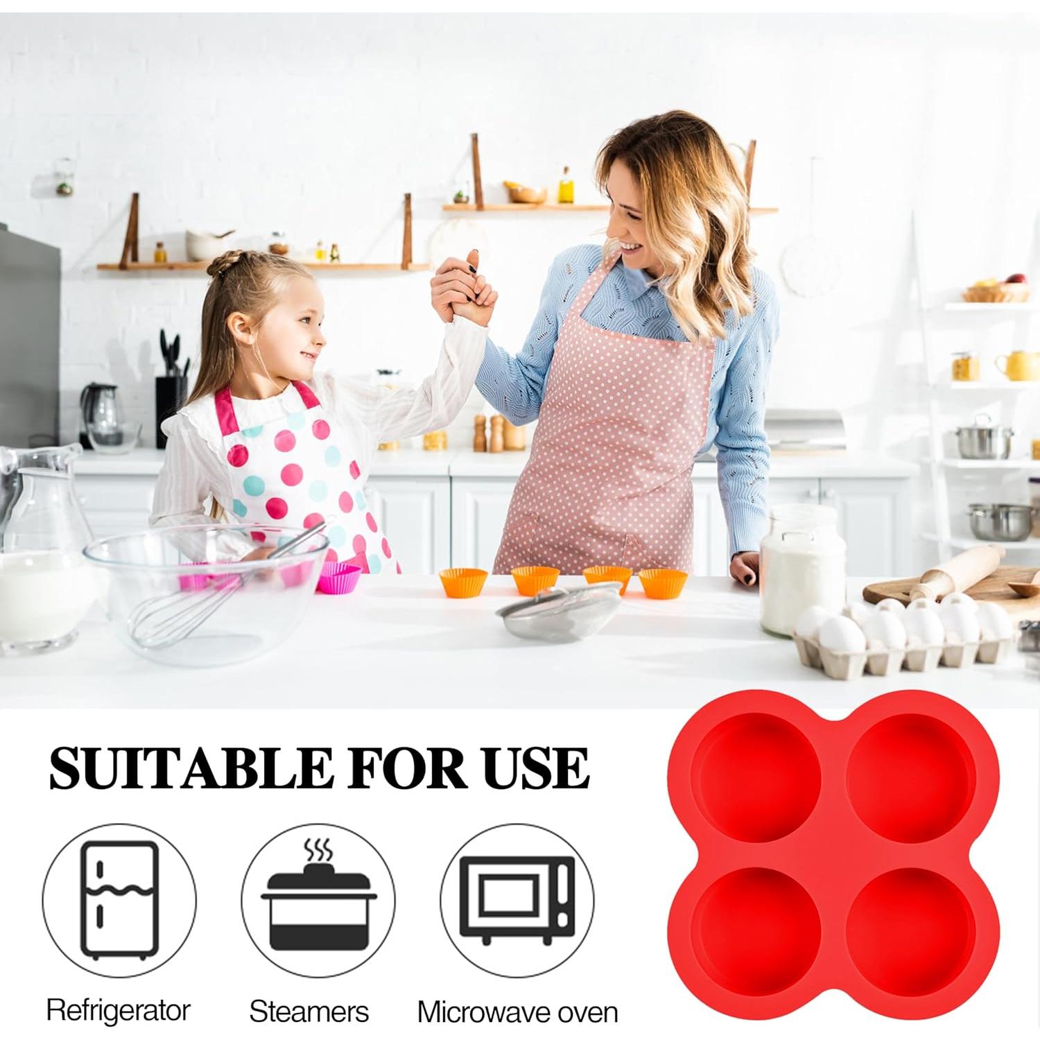 Moldes de Silicona para Huevos Fritos Jigfew - 2 Piezas 13.5 cm