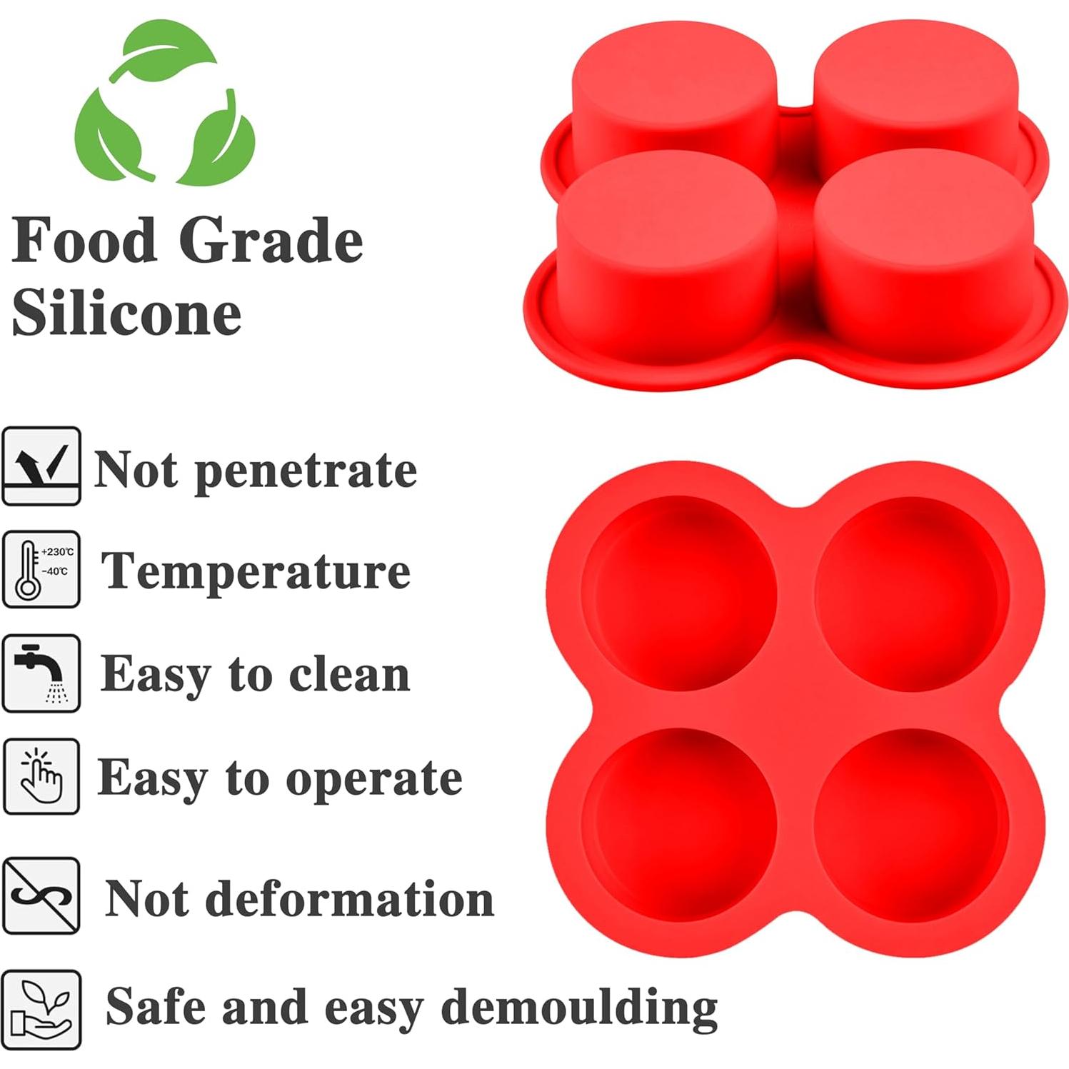Moldes de Silicona para Huevos Fritos Jigfew - 2 Piezas 13.5 cm