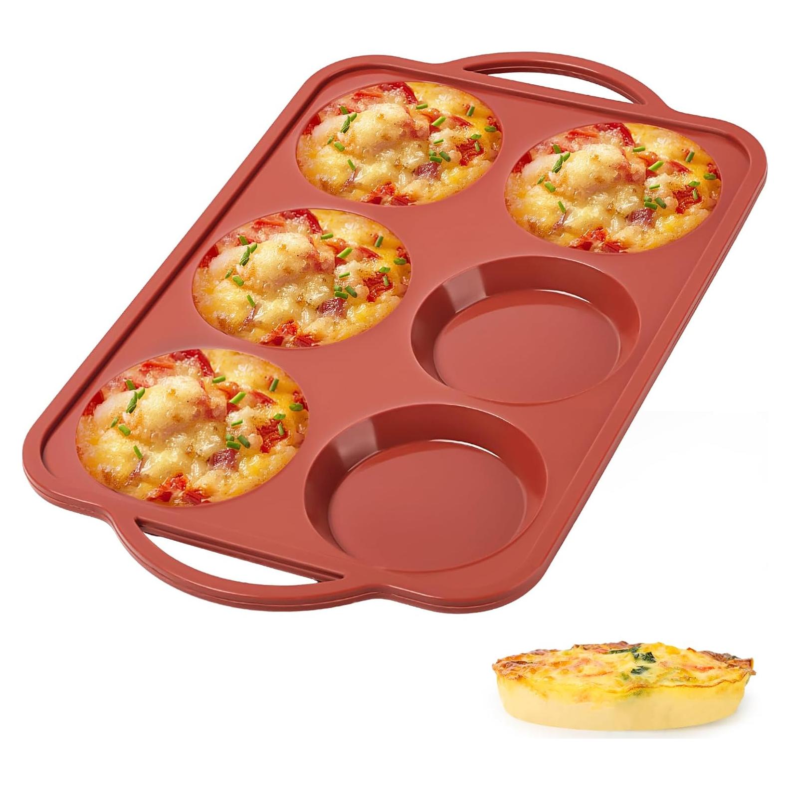 Molde de Silicona Jumbo JOERSH para Muffin 6 Tazas 10.2 cm