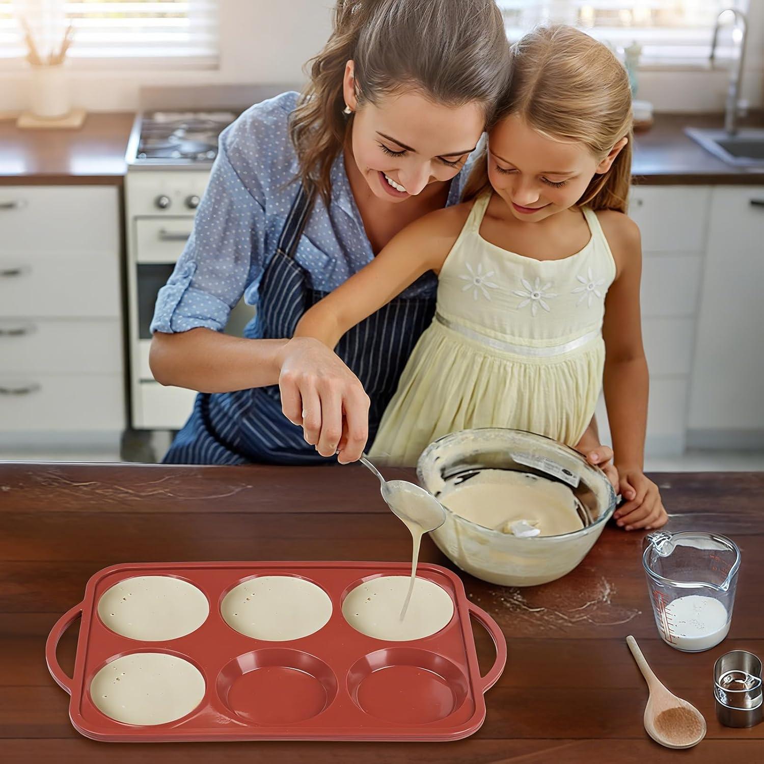 Molde de Silicona Jumbo JOERSH para Muffin 6 Tazas 10.2 cm