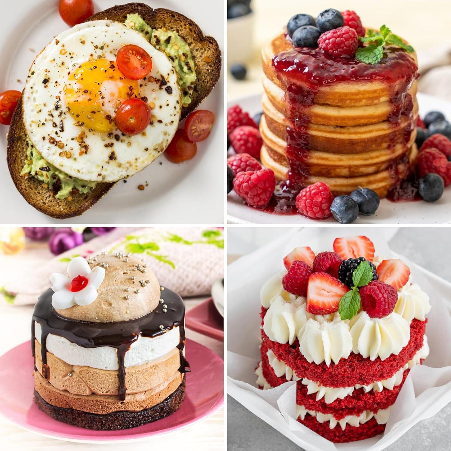 Moldes de Silicona para Huevo CLUEWR 4 PCS Antiadherentes 10 cm