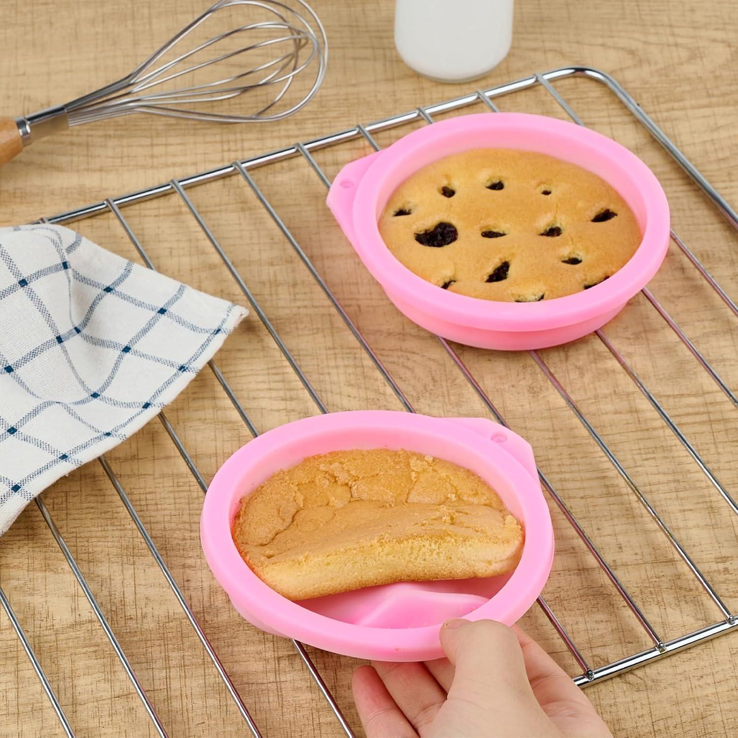 Moldes de Silicona para Huevo CLUEWR 4 PCS Antiadherentes 10 cm