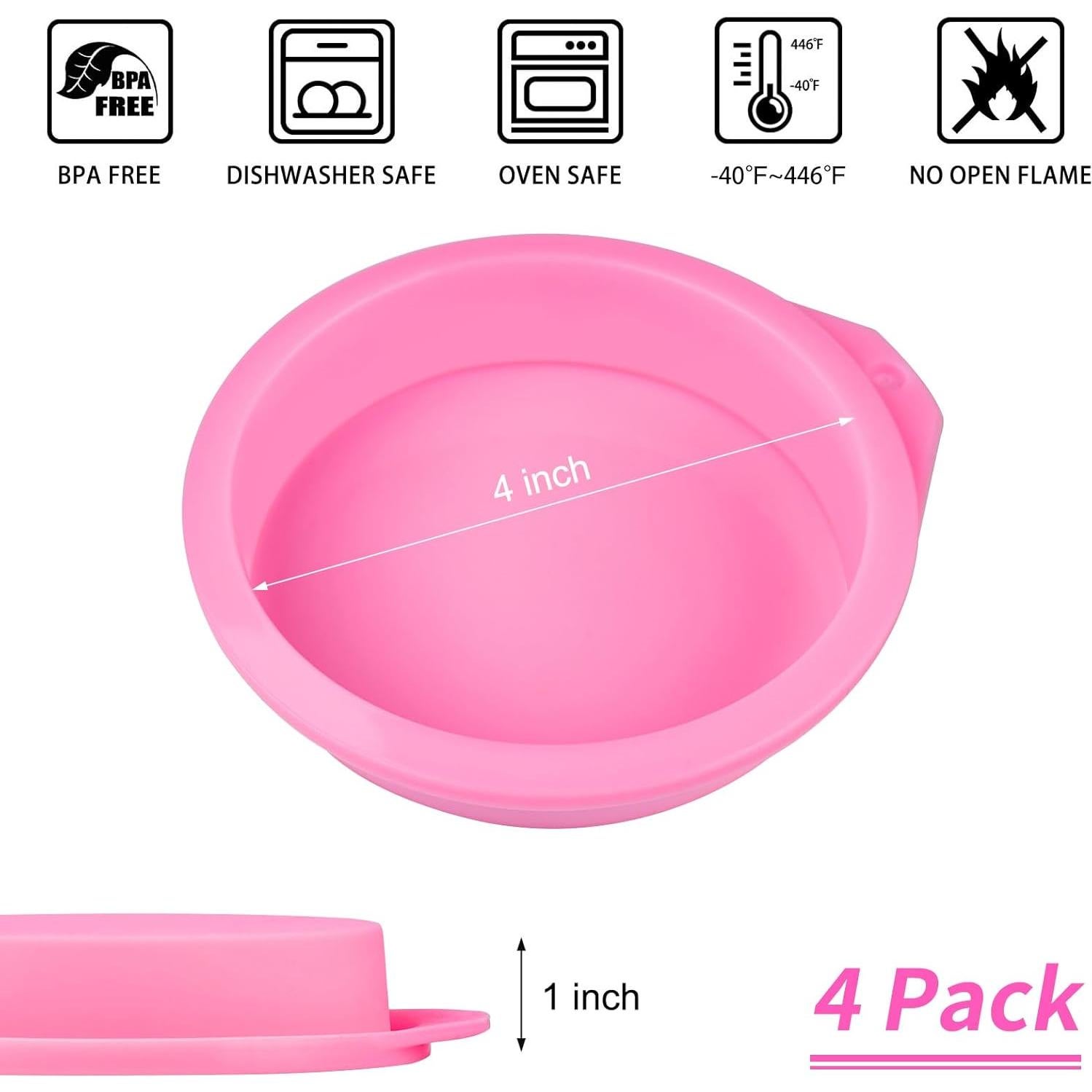 Moldes de Silicona para Huevo CLUEWR 4 PCS Antiadherentes 10 cm