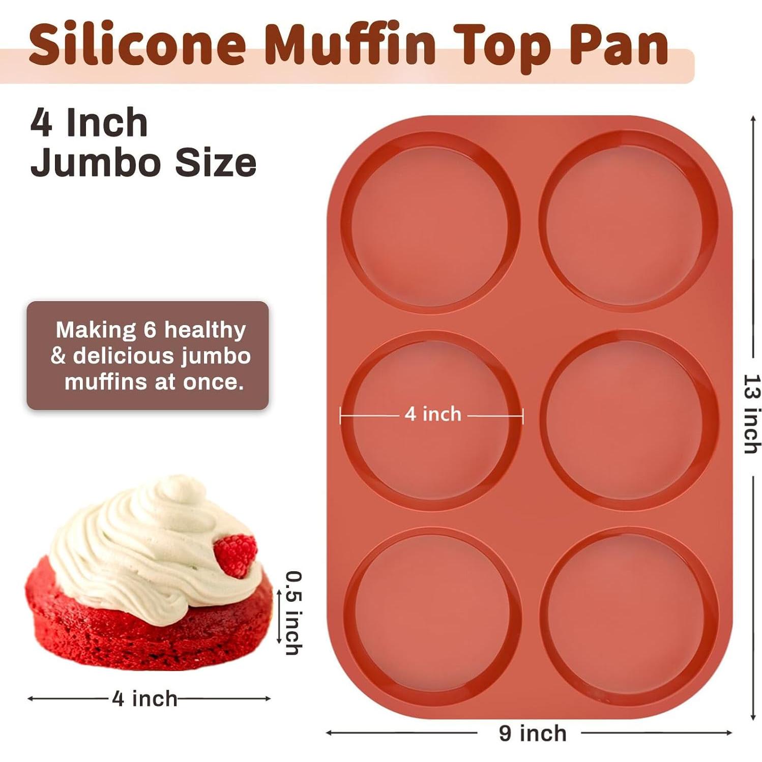 Molde de Silicona JOERSH Jumbo Redondo 33x23 cm para Muffin
