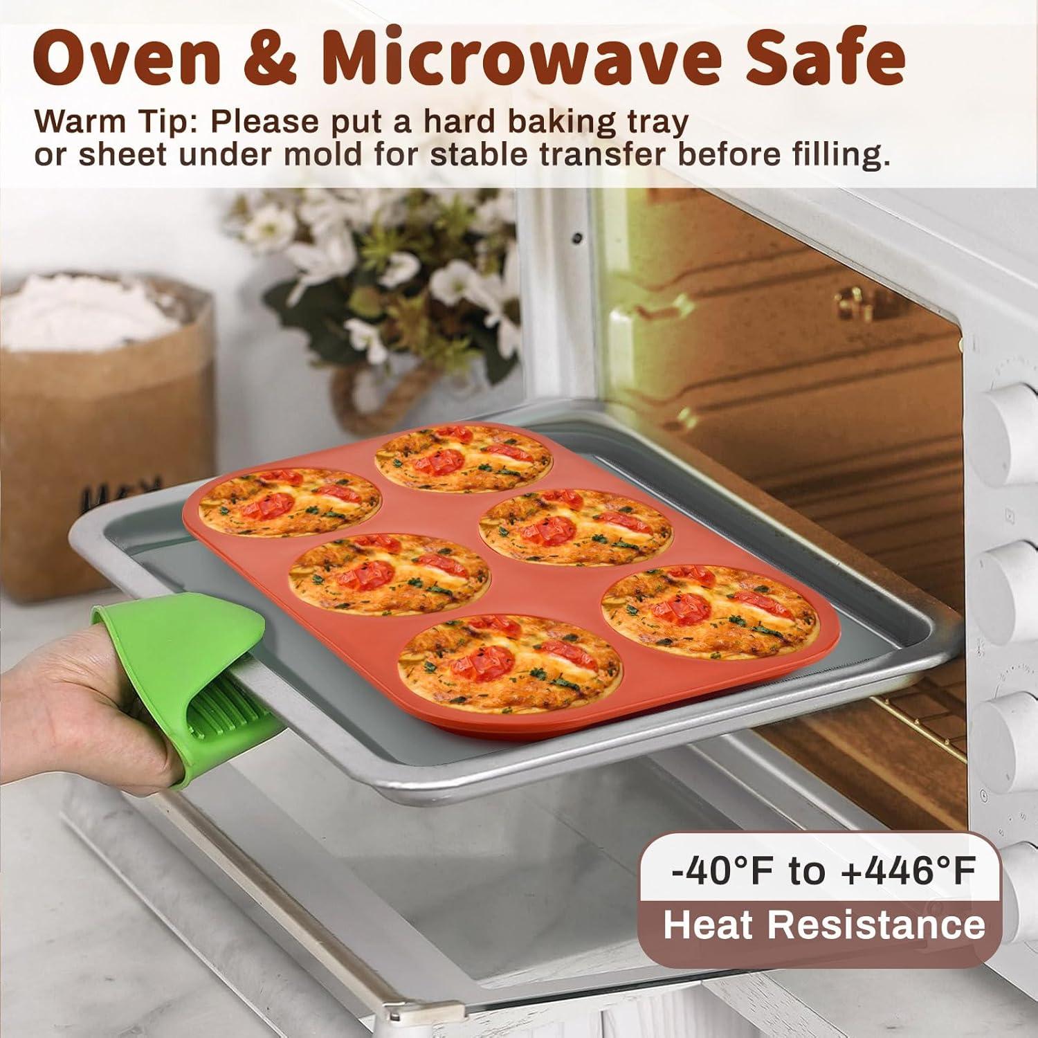 Molde de Silicona JOERSH Jumbo Redondo 33x23 cm para Muffin