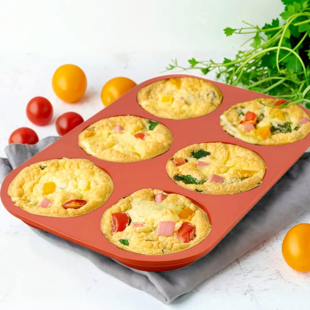 Molde de Silicona JOERSH Jumbo Redondo 33x23 cm para Muffin