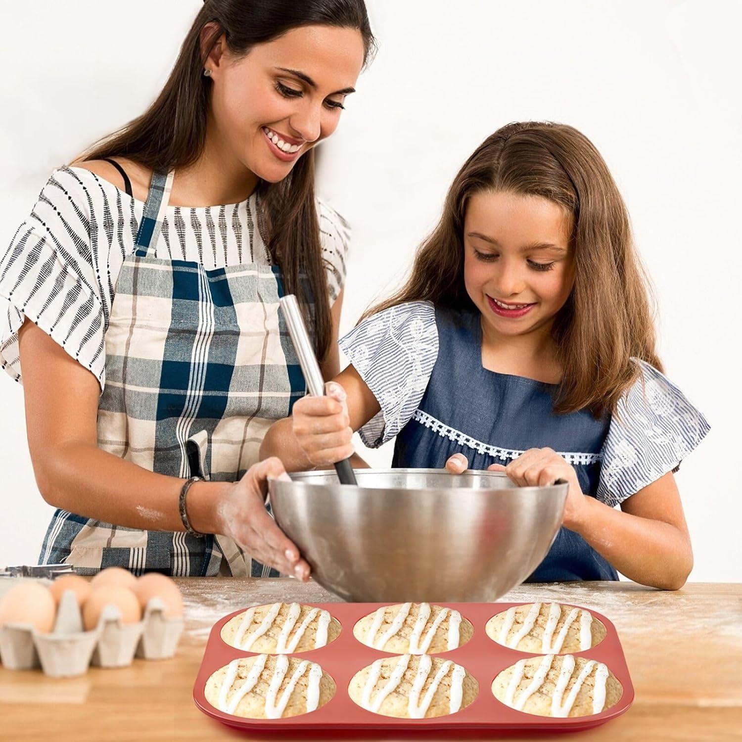 Molde de Silicona JOERSH Jumbo Redondo 33x23 cm para Muffin