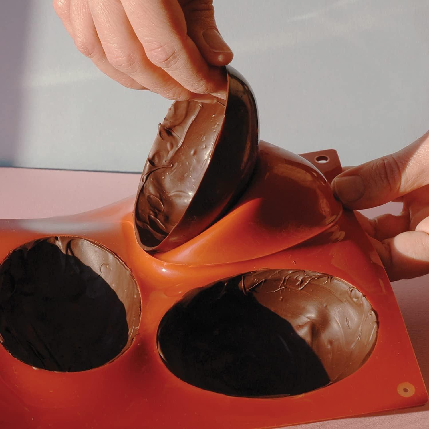 Molde de Silicona Silikomart Huevo 39.6 x 19.3 cm Terracota