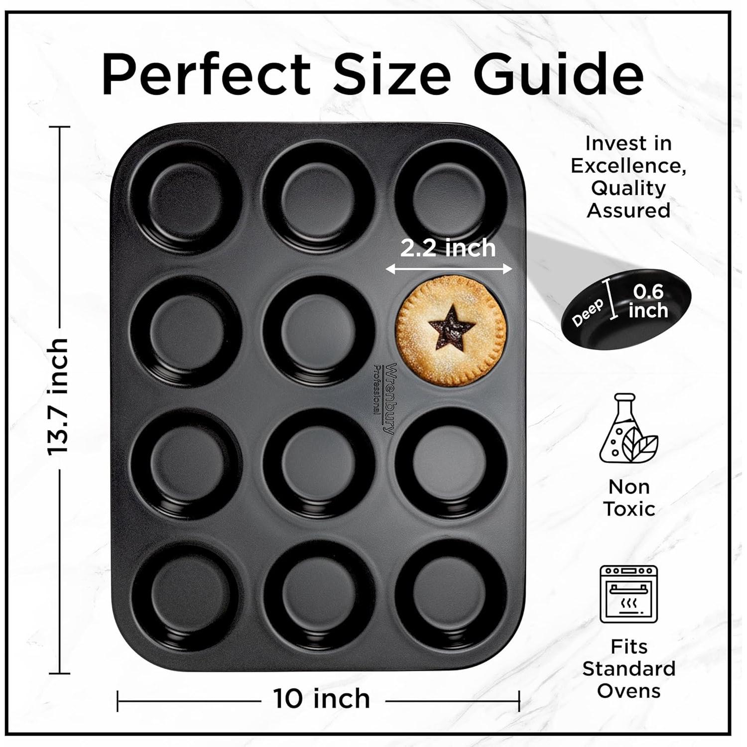 Bandeja para Pasteles de Carne Wrenbury 12 Tazas Acero al Carbono