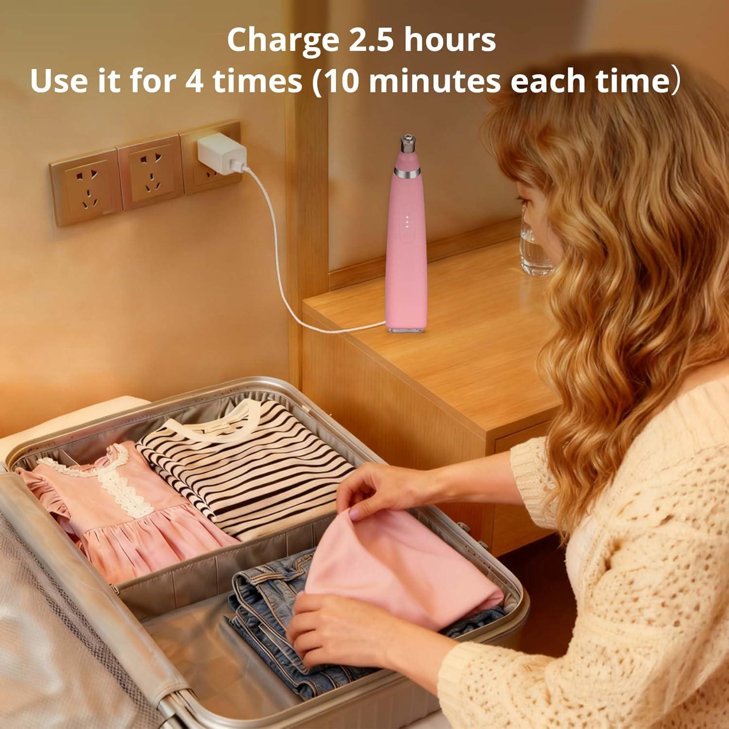 Máquina de Microdermoabrasi&oacute;n UNOISETION Rosa Portátil 12 Puntas